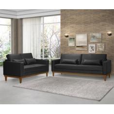 Imagem de Sofá Living 3 e 2 Lugares Valência - 2,20/1,58mts - material sintético