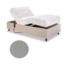 Imagem de Cama Solteiro Centauro Velutto Visono 90X200x64 Cm Sem Fio - Pilati