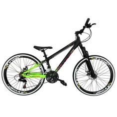 Imagem de Bicicleta Aro 26 Vikingx Tuff X44 Preto/Verde 21v Alumínio Freio a Dis