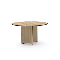 Imagem de Mesa De Reunião Redonda Pandin Maxxi - Naturalle/Preto