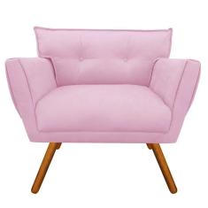 Imagem de Poltrona Anitta Suede  Bebê Pés Palito Castanho D'Rossi