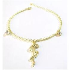 Imagem de Pulseira Profissão Medicina Médico Folheado A Ouro 18k