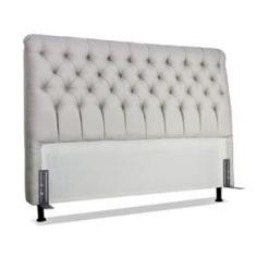 Imagem de Cabeceira De Cama Box Casal 138 cm Padua Larhome Linho Off White.