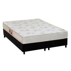 Imagem de Cama Box King: Colchão Espuma Castor D33 Sleep Max Relax + Base crc Suede Black(193x203)