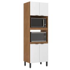 Imagem de Paneleiro Cozinha Duplo Forno 4 Portas Amêndola Touch Branco