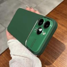 Imagem de Capa de proteção de câmera de janela de silicone líquido para iPhone 14 13 12 Pro Max Lente de vidro de cor sólida Flim capa macia, verde escuro, para iPhone 14Pro Max