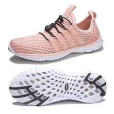 Imagem de DLGJPA Tênis feminino leve de secagem rápida Aqua Water Tênis esportivo para caminhada, Rosa-laranja*, 35