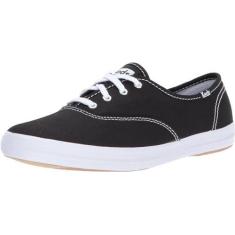 Imagem de Keds Tênis feminino Champion de lona com cadarço, Lona preta, 36