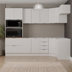 Imagem de Cozinha Modulada 7 Peças sem Tampo com Rodapé Ipanema Cabecasa Madeiramadeira Branco
