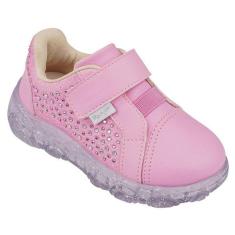 Imagem de Tênis de Led Infantil Pampili Liz Luz Rosa Balé Novo 682.018-Feminino