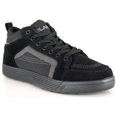 Imagem de LA Police Gear Tênis masculino Terrain Stealth, tênis esportivo tático leve, casual de camurça e poliéster, Carvão/Preto, 39