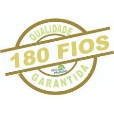 Imagem de Jogo Lençol Casal Ponto Palito 4 PC 100% Algodão 180 Fios PALHA - MIGU