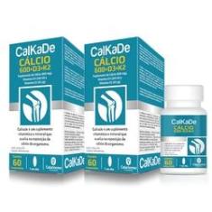 Imagem de Kit 2 CalkaDe Cálcio + Vitamina D3 + k2 Catarinense 60 Comprimidos