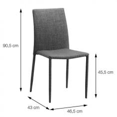 Imagem de Cadeira de Metal Estofada 4403 OR Design Marrom