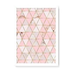 Imagem de Arte Maníacos Quadro Decorativo Triangulos Mármore - 23x16,25cm (Moldura caixa em laca )