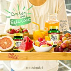 Imagem de Kit 03 Óleo De Linhaça 60 Cápsulas 500Mg Maxinutri