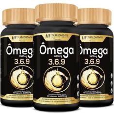 Imagem de 3X Omega 3 6 9 60Caps Peixe Linhaça Borragem Hf Suplements