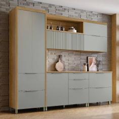 Imagem de Cozinha 5 Peças 7 Portas 6 Gavetas Ripado Marquesa 100 MDF