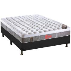 Imagem de Cama Box Casal: Colchão Molas Ensacadas Castor Pocket Light Stress Plush + Base Gray(138X188)