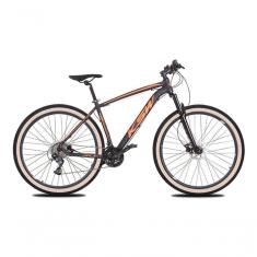 Imagem de Bicicleta Aro 29 Ksw Xlt 27v Freio Hidráulico K7 Garfo Trava Pneu Faixa - Preto/laranja Tam.19