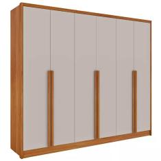 Imagem de Guarda Roupa Realeza Casal 6 Portas 6 Gavetas Tcil Cor Cinamomo Off White