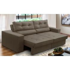 Imagem de Sofá Retrátil e Reclinável 3 lugares 2,50m com Molas Mirela Suede Capp