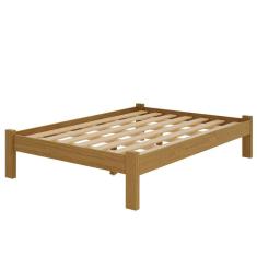 Imagem de Cama Casal Turca New Madeira Maciça Cor Nogueira