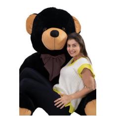 Imagem de Urso De Pelúcia Gigante Teddy 1,70m - 307 - Luck Baby , Preto com laço