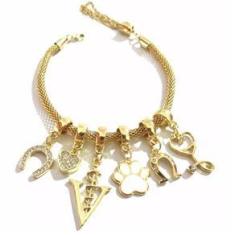 Imagem de Pulseira Vários Berloques Veterinária Folheado a Ouro 18k