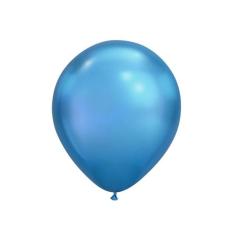 Imagem de Balão Bexiga Metalizada Azul N°9 Happy Day 25 Unid