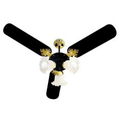 Imagem de Ventilador De Teto New Zeta 3 Pás Mdf Laqueadas Preto 110V