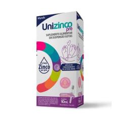 Imagem de Suplemento Alimentar Unizinco Pré Suspensão Gotas 10ml + Conta Gotas