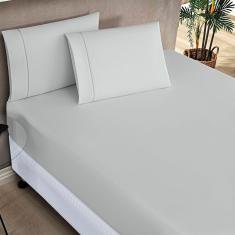 Imagem de Jogo de Cama Elegance Solteiro 02 Peças - Cinza