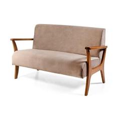 Imagem de Namoradeira 2 Lugares Estofada para Varanda Cléo Marrom Claro – Straub Web