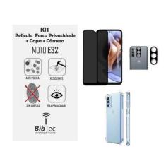 Imagem de Kit Capinha + Película Privativa Fosca + Película Câmera Motorola Moto