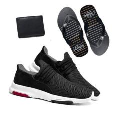Imagem de Kit Tênis Masculino Caminhada + Chinelo + Carteira Esporte - DAN SHOES