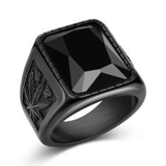 Imagem de Anel Masculino Luxuoso Preto Black Hip Pedra Negra Tamanho - Jewelery