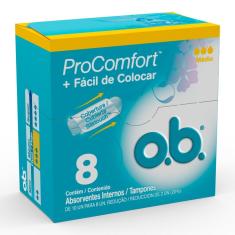 Imagem de Absorvente Interno OB ProComfort Médio c/ 8 Unidades