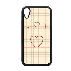 Imagem de Capa com estampa de coração de eletrocardiograma para iPhone XR para proteção de telefone Apple