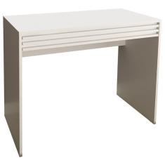 Imagem de Escrivaninha Mesa Escritorio 1 Gaveta Ripada Me4173 Branco Tecno Mobili