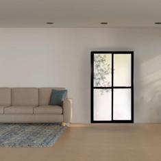 Imagem de Porta Sacada 2 Folhas Alumínio 1,50 X 2,10 com Fechadura Hale Esquadrias