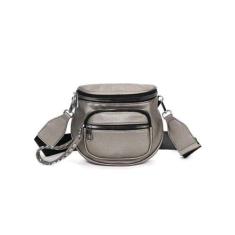 Imagem de Bolsa Feminina Ombro Couro Média com Divisórias Moderna Casual - Moda 