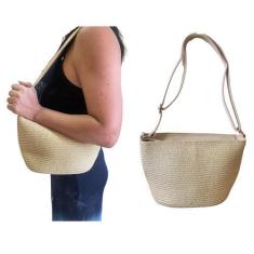 Imagem de Bolsa Sintética Feminina de Praia Transversal bege - Lynx produções