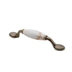 Imagem de Linhas de mármore puxadores de armário de cerâmica, liga de zinco, botões de gaveta, porta de armário de cozinha, puxador de móveis, t2