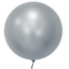 Imagem de Balão Bubble Cromado Prata 24" (60cm) - Mundo Bizarro
