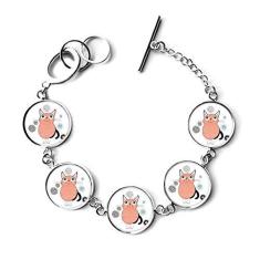 Imagem de DIYthinker Pulseira de gato rosa sorriso, bracelete de corrente