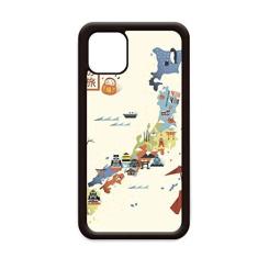 Imagem de Mapa cultural tradicional japonês local para iPhone 12 Pro Max capa para Apple Mini Mobile Case Shell