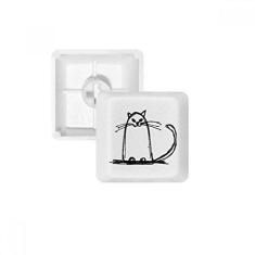 Imagem de Kit de atualização de teclado mecânico PBT para jogos Curly Cat Smile Sit Line