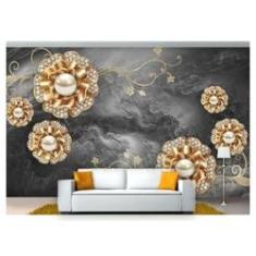 Imagem de Papel De Parede Floral Flores Textura Sala 3D 3M² Xfl206