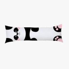 Imagem de Travesseiro de Corpo Infantil Aconchego Estampado Panda 90cm x 38cm